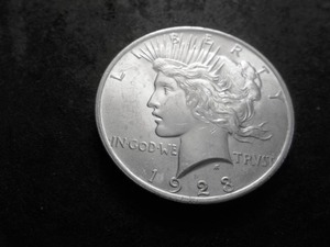 lot 18 image: 1923 Peace Silver Dollar