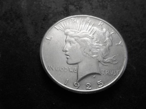 lot 20 image: 1925 S Peace Silver Dollar