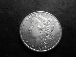 lot 8A image: 1886 S Morgan Silver Dollar