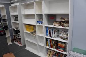 lot 376 image: White Wood Shelving