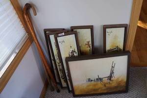 lot 164 image: Framed Canvas Wall Art