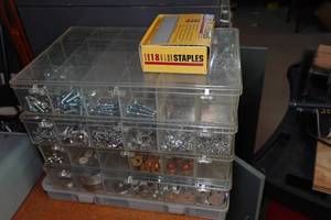 lot 106 image: Parts Organizers with Fasteners - Bolts, Nuts, Washers