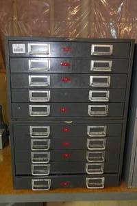 lot 104 image: Small Parts Organizers - Camera Parts, Filters, Collectibles