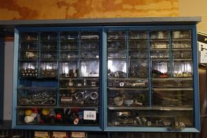 lot 82 image: Small Parts Organizers with Contents - Fasteners, Caps, Clamps