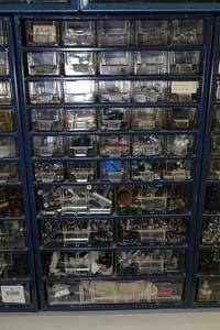 lot 83B image: Small Parts Organizer with Contents - Fasteners, Springs