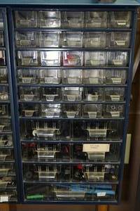 lot 83E image: Small Parts Organizer with Contents - Heat Shrink Tubing