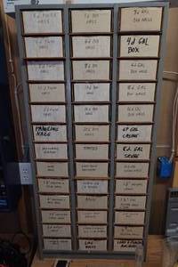 lot 84 image: Organizer with Contents - Nails and Anchors