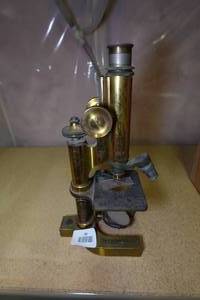 lot 86 image: Antique Brass Bausch and Lomb Microscope