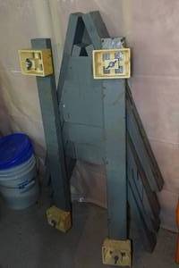 lot 160 image: Wood Sawhorse Set