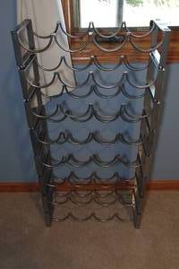lot 379 image: Metal Wine Bottle Rack