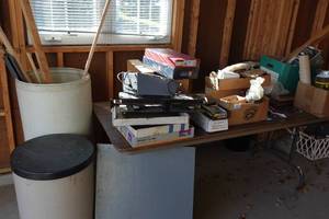 lot 231 image: Banquet Table and Contents - Chromegatron, Flashing, Skeleton Keys