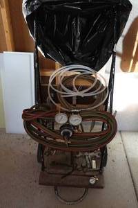 Oxy-Acetylene Cart with Hoses and Regulators