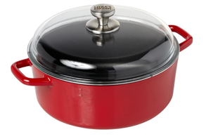 lot 306 image: Lidias Kitchen Lighterweight Nonstick Cast Iron 5-Quart Dutch Oven