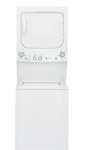 GE 3.8 cu. ft. Washer 5.9 cu. ft. Electric Dryer Combo in White (Slightly Used. Missing Top Handle, Dryer Vent/Filter)