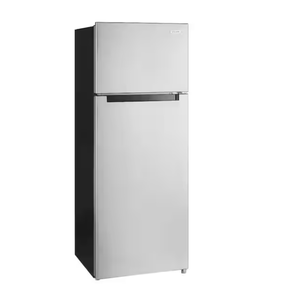lot 64 image: Vissani 7.2 cu. ft. Top Freezer Refrigerator in Stainless Steel Look (Minor Transit Damage. Missing Accessories)