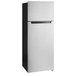 lot 66 image: Vissani 7.2 cu. ft. Top Freezer Refrigerator in Stainless Steel Look (Transit Damage)