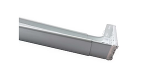 lot 207 image: LOT OF 2 Project Source 66-in to 120-in White Steel Wide-pocket curtain rod