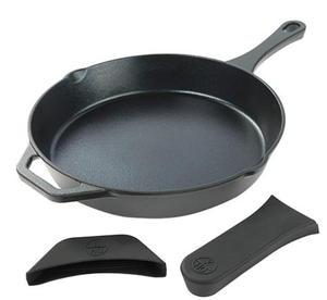 lot 312 image: Kitchen HQ Diamond-Infused Ceramic Nonstick Cast Iron 12 Skillet