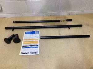 lot 412 image: Tension Curtain Rod, Spring Shower Closet for Windows or Shower,Easy to Install, No Drilling, Rust, Bathroom, Rod Diameter 1.26 Inches, Black,Umimile 51-126