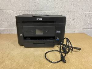 lot 130 image: Epson Workforce WF-2960 Wireless All-in-One Printer with Scan, Copy, Fax, Auto Document Feeder, Automatic 2-Sided Printing, 2.4 Touchscreen Display, 150-Sheet Paper Tray and Ethernet,Black