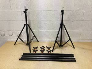 lot 461 image: Background Stand Backdrop Support System Set WIth Clamps 25