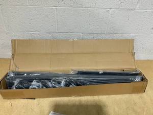 lot 417 image: Room Divider 6FT Folding Privacy Screens, Partition Room Dividers wFreestanding Design, Portable Wall Divider for Room Separtation, Fabric Screen Panel for Home Office Dorm (Black, 4 Panel-Round Pad)