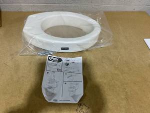 lot 426 image: Carex Raised Toilet Seat with 5 in Height, Slip-Resistant & Removable, 300 lb Limit