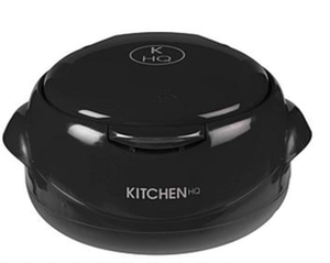lot 136 image: LOT OF 3 Kitchen HQ Large & Small Thermal Microwaveable Insulated Bowls wLids Black