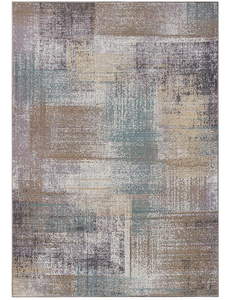 lot 35 image: Superior Modern Abstract Washable Rug, Non-Skid Backing, Pet & Kid Friendly, Easy Care, Non-Slip Rugs for Entry, Living Room, Kitchen, Bedroom, Low Pile Area Rug, Ara Collection, 6 x 9, Taupe