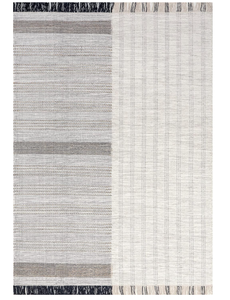 lot 38 image: nuLOOM Minerva Casual Stripe Wool Tassel Area Rug, 4x6, Beige