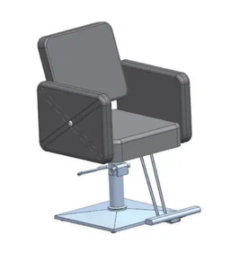 lot 77 image: COSTWAY JB10001 Hairdressing Chair BLACK