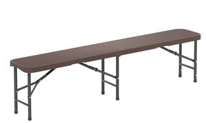 lot 78 image: COSTWAY 6 ft Plastic Folding Bench with 1320 LBS Capacity and Handle