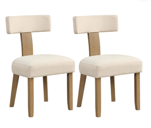 lot 89 image: Costway Dining Chairs Set of 2 with Curved Backrest Padded Seat