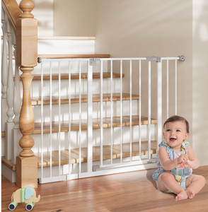 lot 167 image: InnoTruth 28.9-42.1 Baby Gate for Stairs,  Walk Thru Gate-Easy to Pass Carrying Baby, 30 Tall Dog Gates for Doorways One-Hand Open, Easy Install Toddler Gate for Room,White