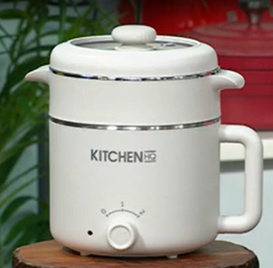 lot 239 image: Kitchen HQ 5-Cup Electric Mini Multi-Cooker White
