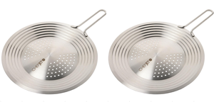 lot 241 image: LOT OF 2 Jet Tila Stainless Steel Universal Lids