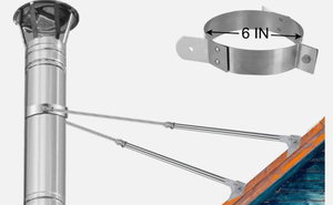 lot 256 image: Durable 6 Extended Roof Brace for Chimney Stability - Wind & Snow Resistant