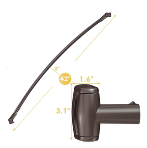 lot 269 image: Chrsouly Adjustable Curved Shower Rod, 42-72 inches Extra Wide Shower Curtain Rod, Rust proof, Premium Stainless Steel, Curved Shower Rod for Bathroom Bronze