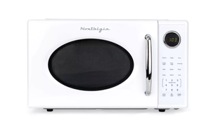 lot 270 image: Nostalgia Retro 1.1 Cu Ft Countertop Microwave
