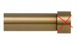 lot 273 image: Ivilon Drapery Window Curtain Rod - End Cap Style Design 1 Inch Pole. 72 to 144 Inch Color Warm Gold (Missing The Ends)