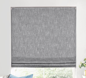 lot 278 image: UNISHADES No Tools No Drill Cordless Roman Shades for Indoor Windows, for Window Size 36 Wide Light Gray