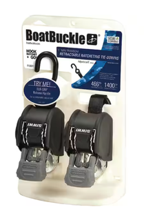 lot 467 image: BoatBuckle 3 in. Retractable Transom Tiedown