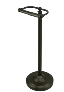 lot 368 image: Vintage CC2005 Freestanding Toilet Paper Holder, Oil Rubbed Bronze