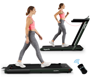 lot 48 image: 2.25HP 2 in 1 Folding Treadmill with APP Speaker Remote Control