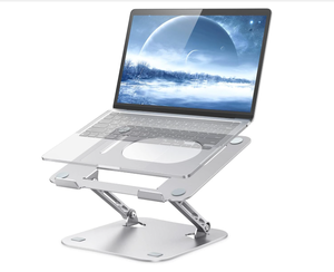 lot 155 image: Laptop Stand, Adjustable Laptop Stand for Desk, Aluminum Computer Stand Portable Laptop Riser, Foldable Laptop Holder