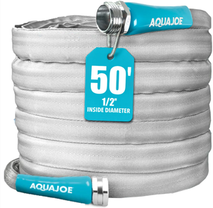 lot 480 image: Aqua Joe AJFJH50-PRX Xtreme Fiberjacket Garden Hose  50-Foot  Metal Fittings