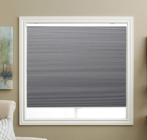 lot 482 image: SBARTAR Window Blinds Cellular Shades Cordless Blackout Fabric Honeycomb Blinds 34 W x 36 H, Cool Silver