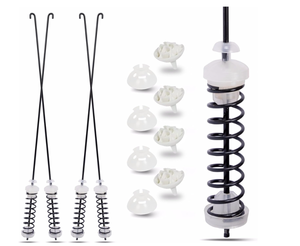 lot 292 image: W10780045 Washer Suspension Rod Kit  Compatible with Whirlpool Amana Kenmore Roper Includes 4 Steel Springs and Mounts Fits NTW4516FW WTW4816FW2 RTW4516FW2 Replacement for Whirlpool Washer Parts