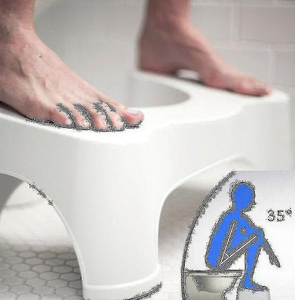 lot 414 image: Squatting Toilet Stool 9 Inch Non-slip Bathroom Step Up Stool Relieves Constipation Bloating