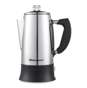 lot 423 image: Elite Gourmet Stainless Steel 12-Cup Coffee Percolator